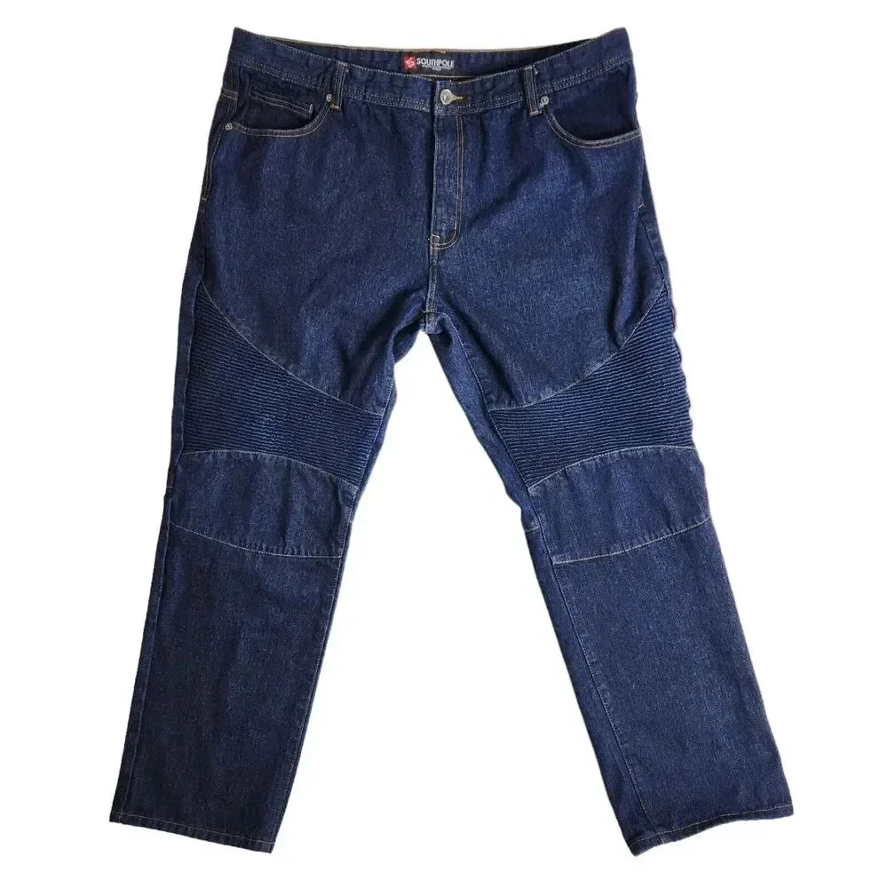 Southpole‎ Moto Knee Style Jeans Dark Wash Men's Size 44 x 32